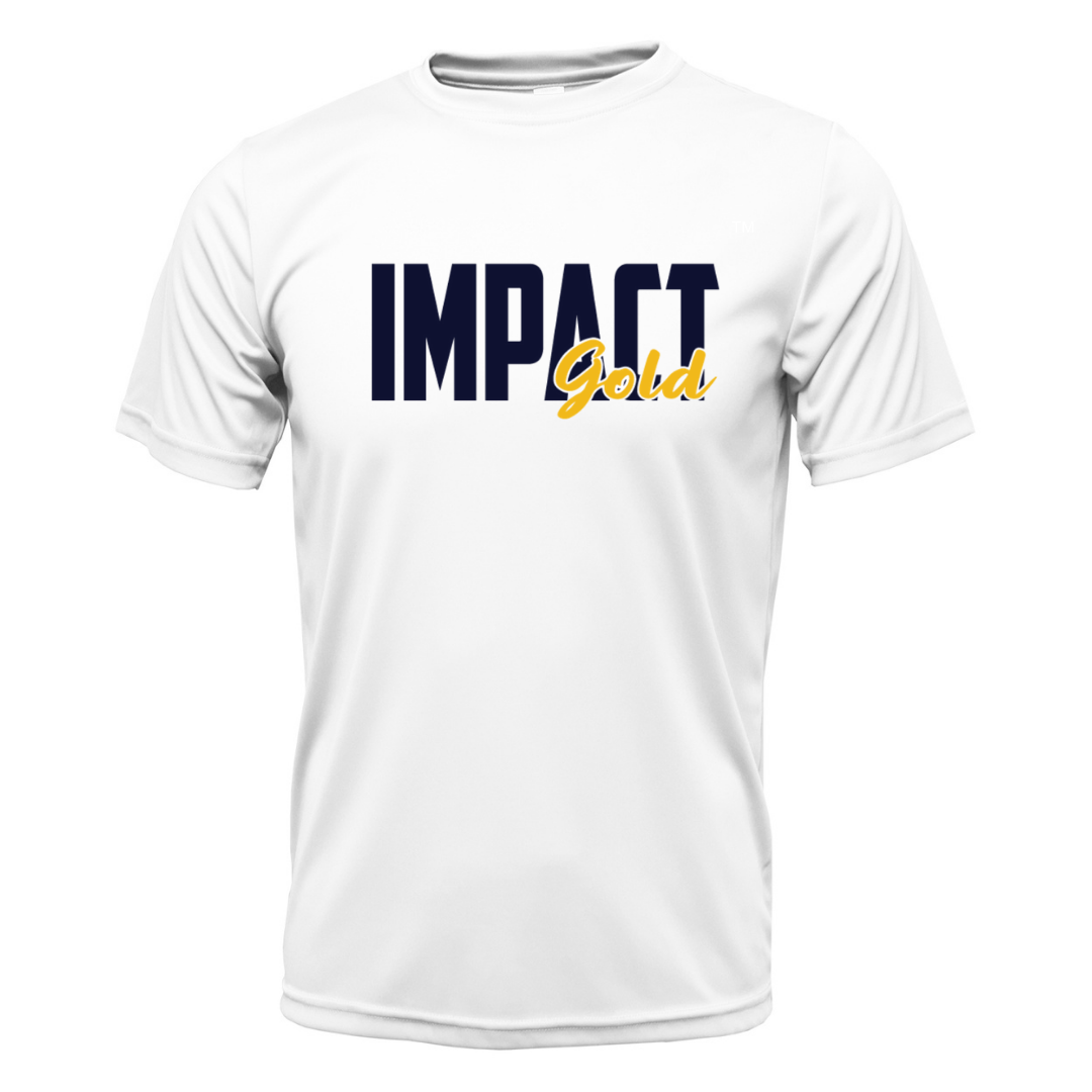 White Impact Gold BLOCK Dri- Fit Locker Tee