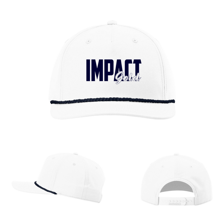 WHITE HAT/ NAVY ROPE BLOCK CAP