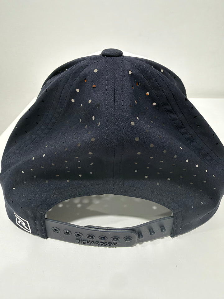NEW White Hat w/ Navy Bill &amp; Back R - Flex Snapback | Tail Logo