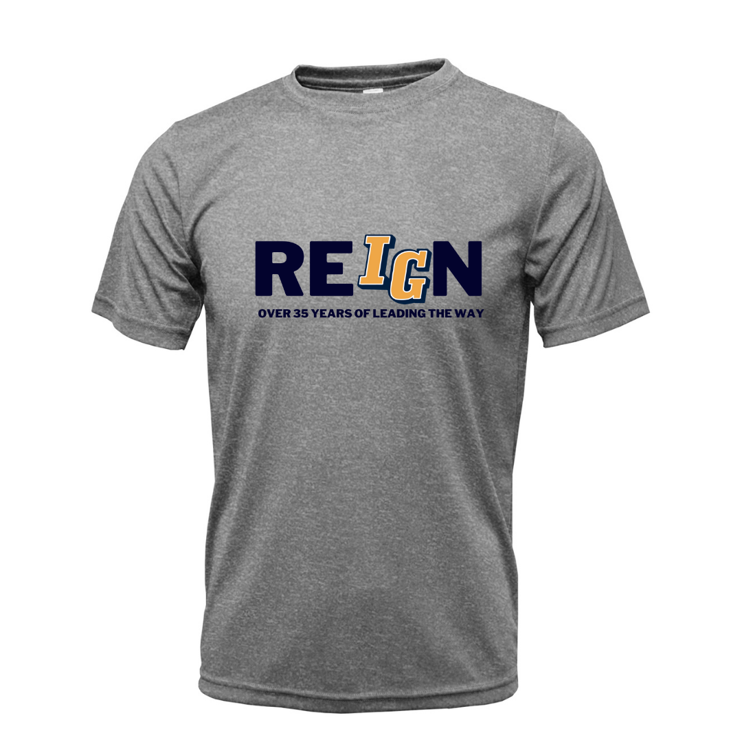 Grey REIGN Short Sleeve Dri-Fit Shirt